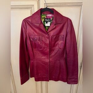D&G Women's Vibrant Leather Jacket